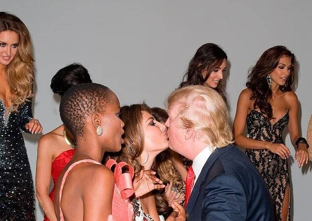 It was a kiss on the cheek: Ex-beauty queen on viral 2011 picture with Trump