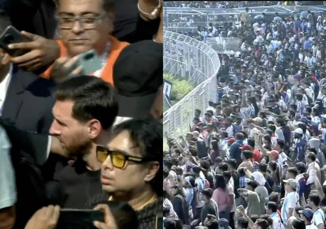 Chaos erupts after Messi leaves stadium early in Kolkata; fans throw bottles, damage seats