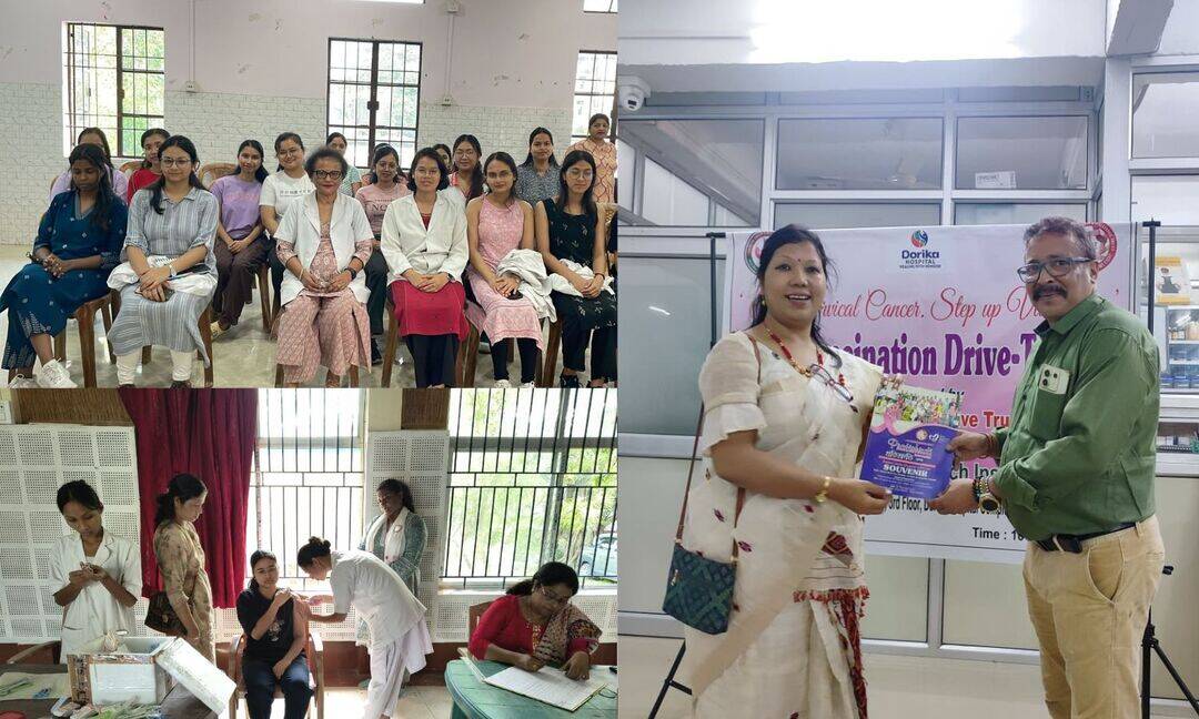 HPV vaccination drive carried out by Pratishruti Trust of Assam
