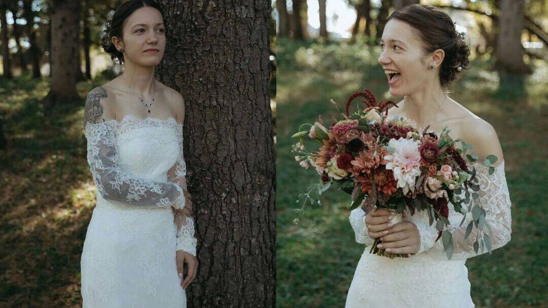 US bride's no make-up, authentic wedding look goes viral