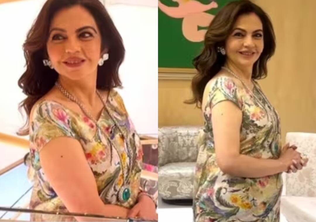 Nita Ambani wears Brazilian Paraíba necklace at Shloka Mehta's mother's b'day bash