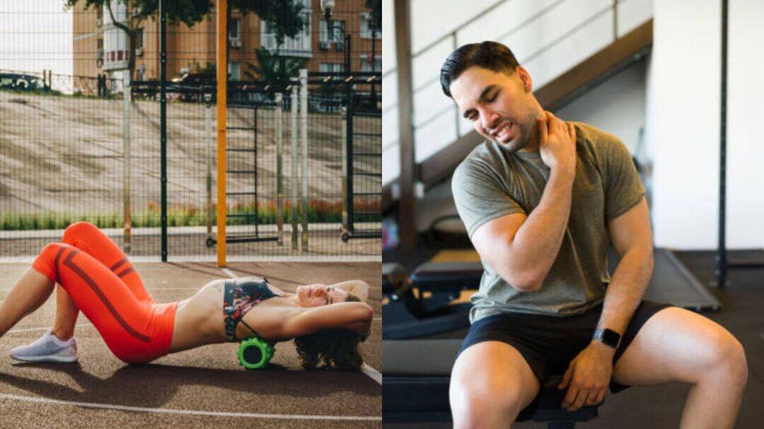 What gentle exercises can ease sore muscles after a workout?