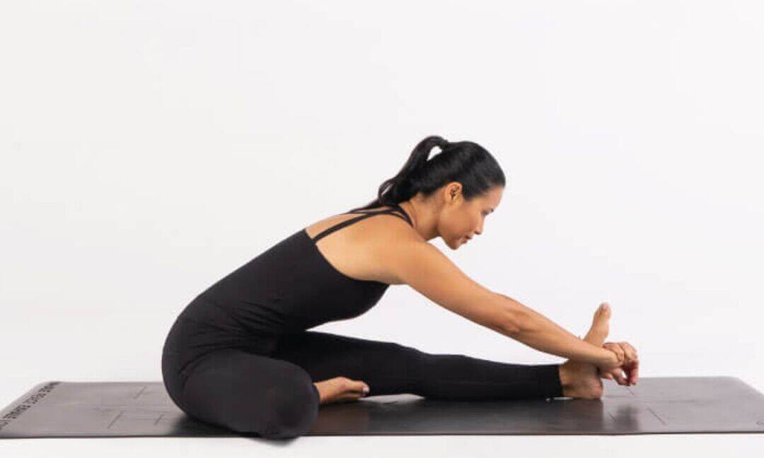 Janushirshasana yoga pose improves flexibility, relieves back pain