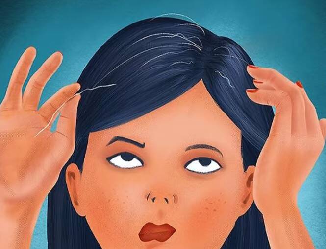 What happens when a person pulls out a grey hair?