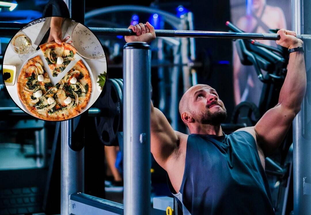 What happens to the body when a person goes to the gym straight after a heavy meal?