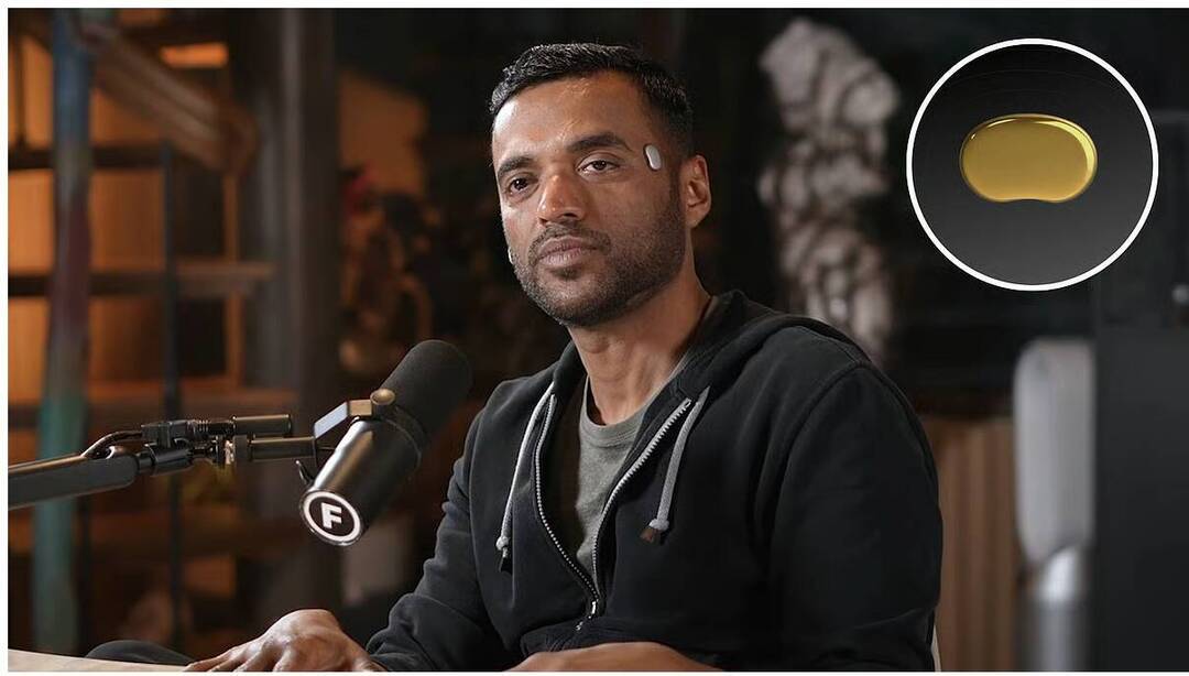 What's the silver device near Zomato CEO Deepinder Goyal's eye?