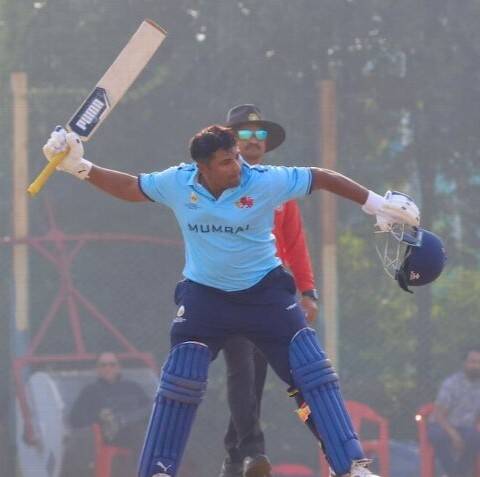 Sarfaraz smashes fastest 50 by an Indian in 50-over cricket, slams 30 runs in Abhishek's over