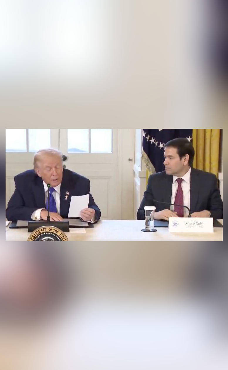 Trump gets private note from Rubio during press conference, reads it out loud