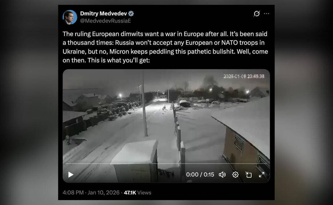 Top Russian official shares video to warn Europe, says 'These dimwits want war'