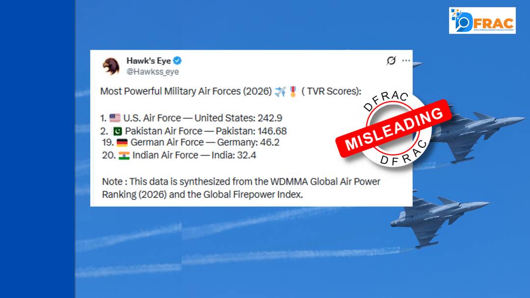 Fact check: Did WDMMA rank PAF 2nd and IAF 20th globally?