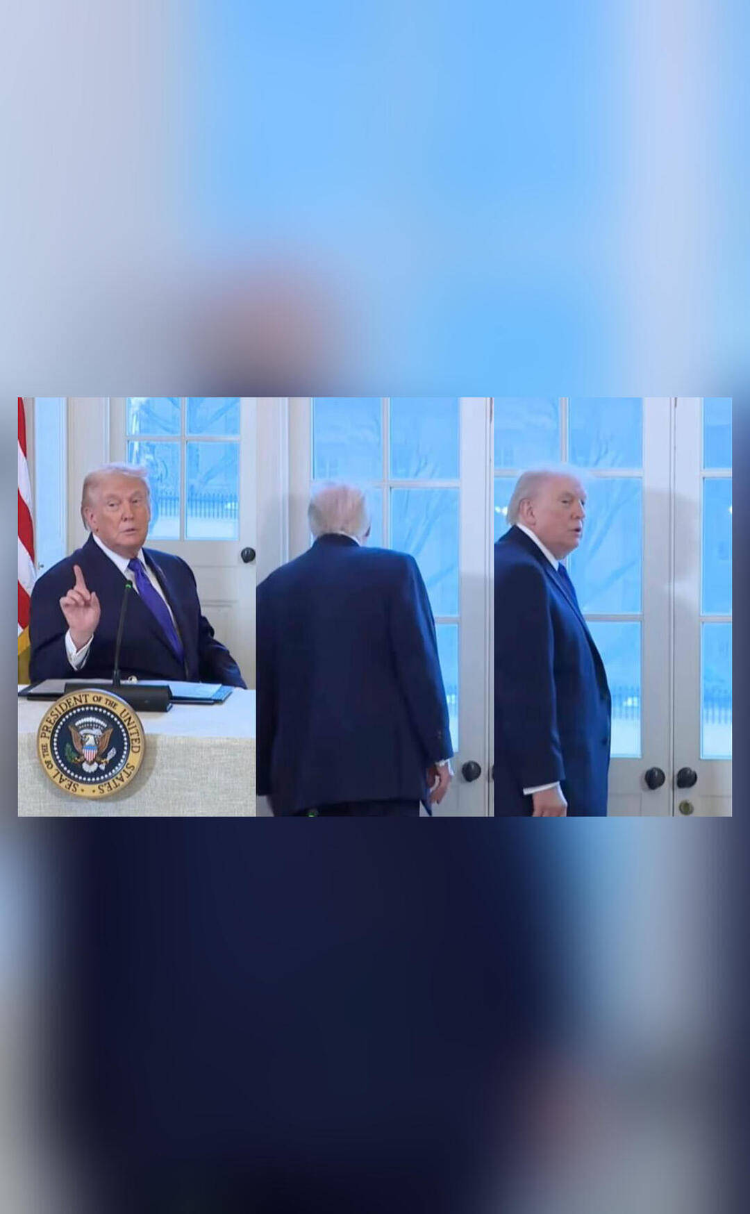 Trump pauses meeting with oil giants to look at White House ballroom; video goes viral