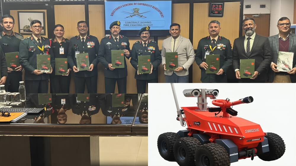 Indian Army signs 1st contract for fire-fighting robot under iDEX