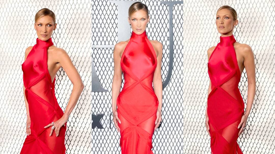 Bella Hadid breaks the internet with a daring red dress in NYC 