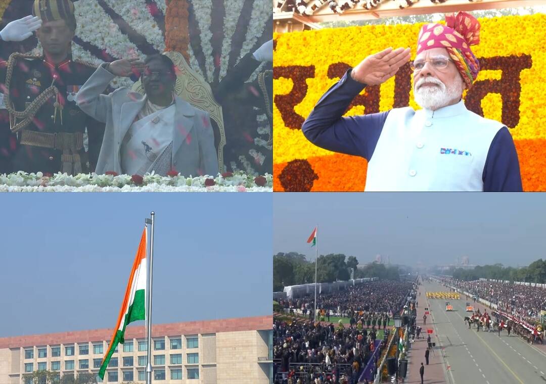 National Flag unfurled at Kartavya Path as India celebrates 77th Republic Day