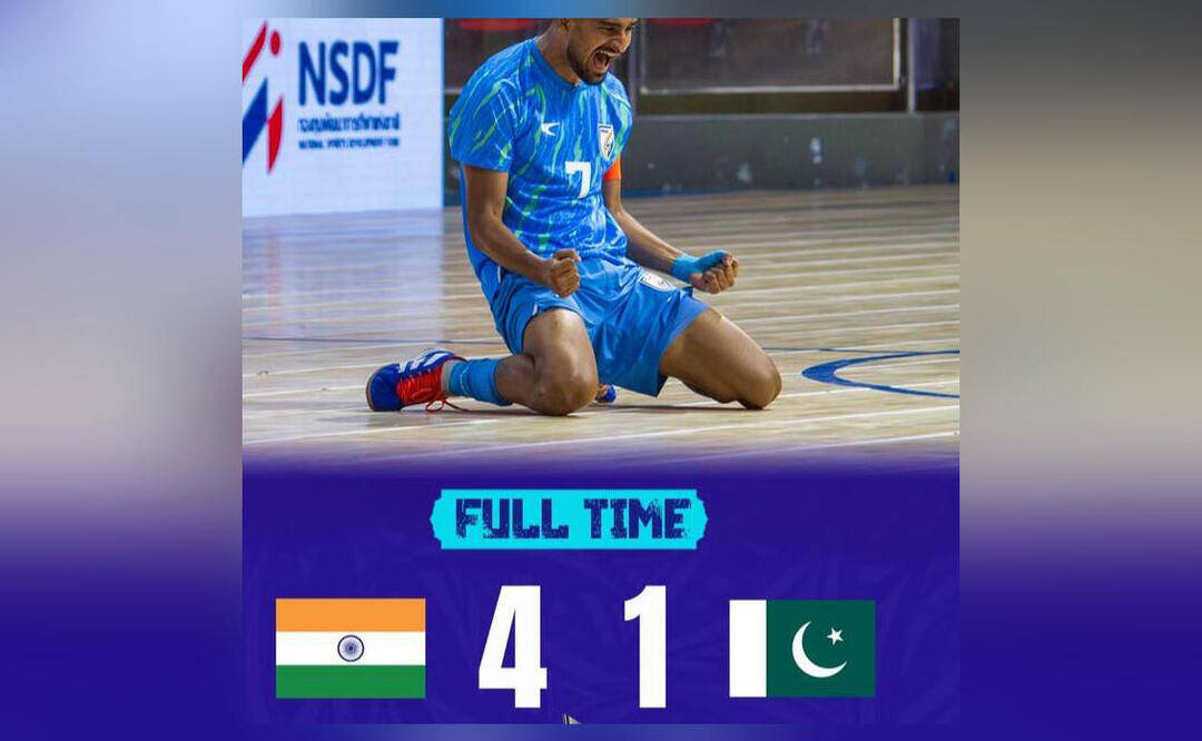 India thrash Pak 4-1 in futsal clash, say 'No better a day to raise the flag above the rivals'