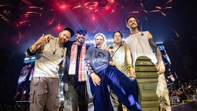 Linkin Park members don Indian designers for their 1st Mumbai show