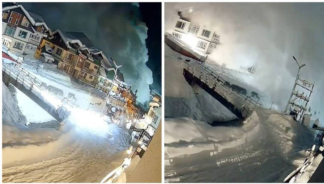 CCTV footage shows exact moment when avalanche hit J&K's Sonmarg