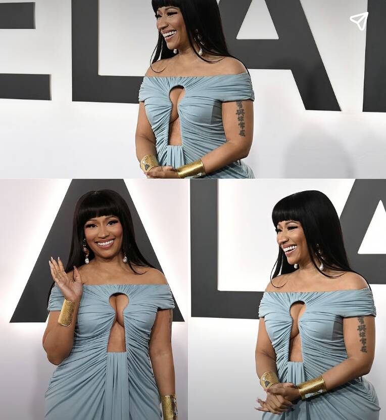Nicki Minaj’s pics wearing keyhole gown goes viral
