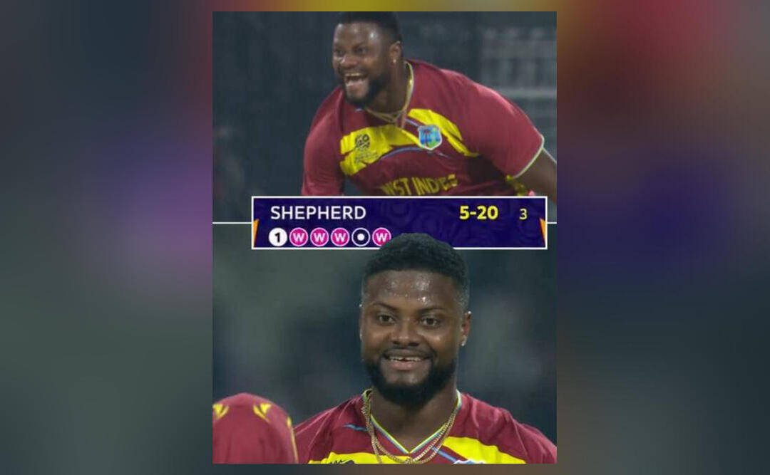 Romario Shepherd takes 1st hat-trick of T20 World Cup 2026, picks 4 wickets in 5 balls
