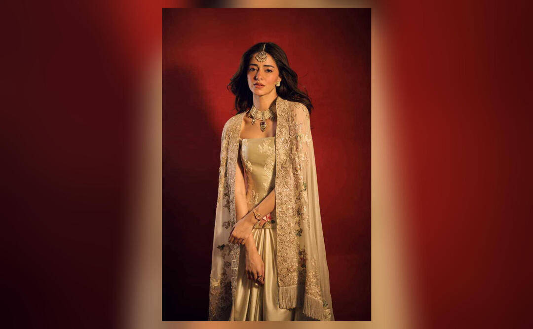 Ananya Panday turns royal wedding guest in ivory corset-skirt look