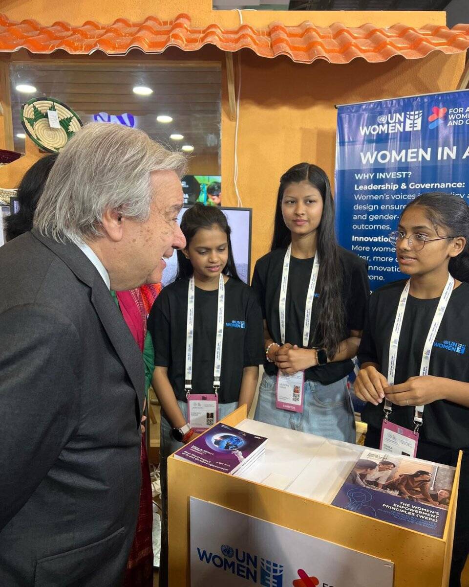 UN Secy Gen shares pic with women in STEM at AI Summit, calls them 'inspiring'
