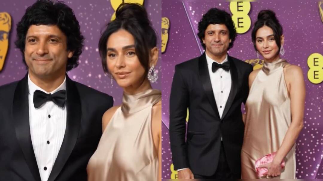 Farhan Akhtar, Shibani Dandekar make BAFTA debut in stunning looks