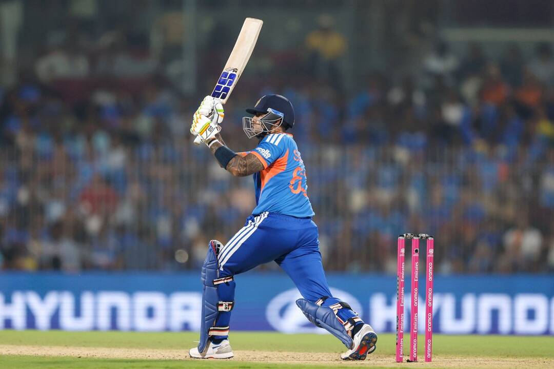 India record their most sixes in a T20 World Cup match