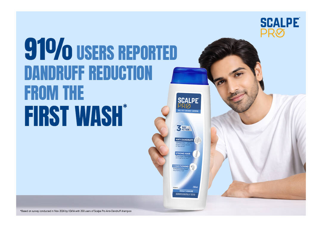 Dandruff gone in just one wash with Scalpe Pro shampoo: Glenmark