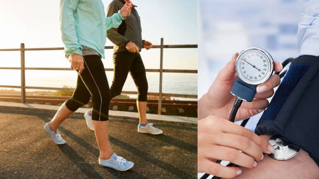 What happens to your blood pressure when you walk daily?