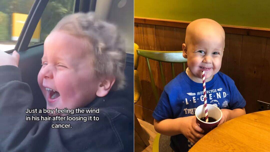 Boy enjoys wind in hair after cancer recovery, video goes viral