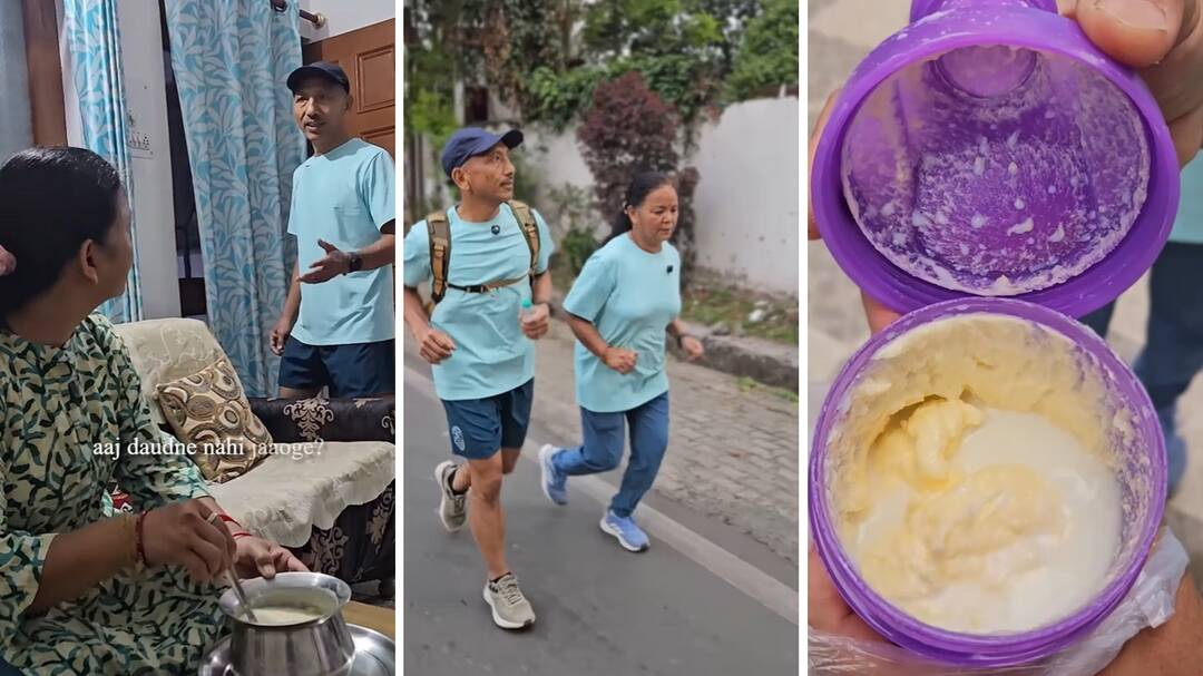 Dehradun couple makes butter during 20-km jog, video wins heart