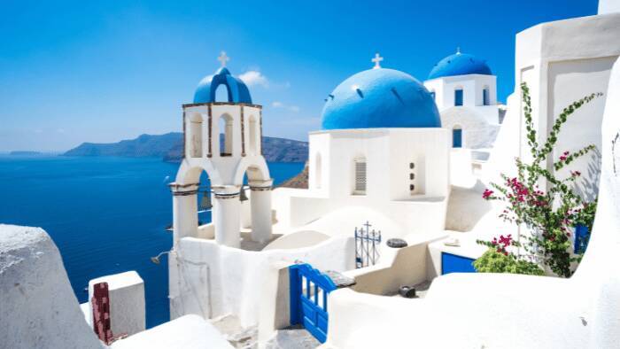 Why Greek islands were painted white and blue originally