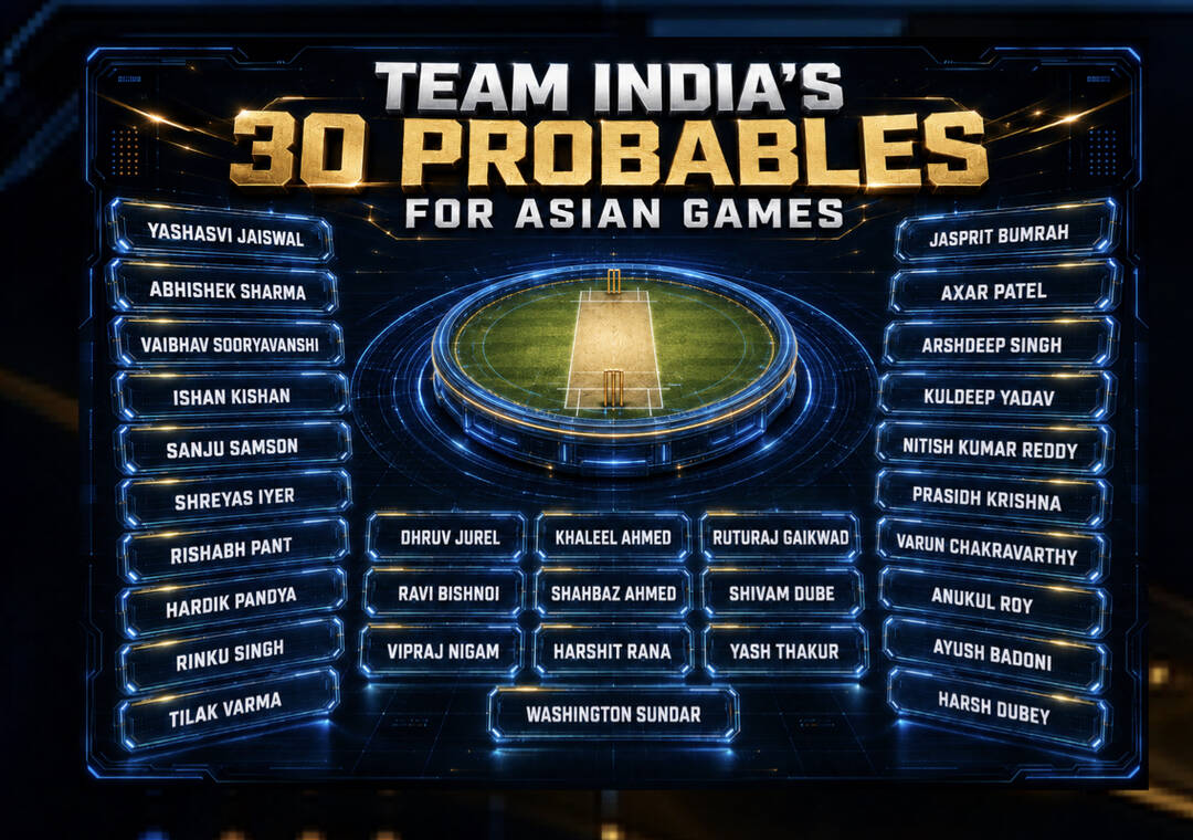 List of Team India's 30 probables for Asian Games out, Vaibhav Sooryavanshi included