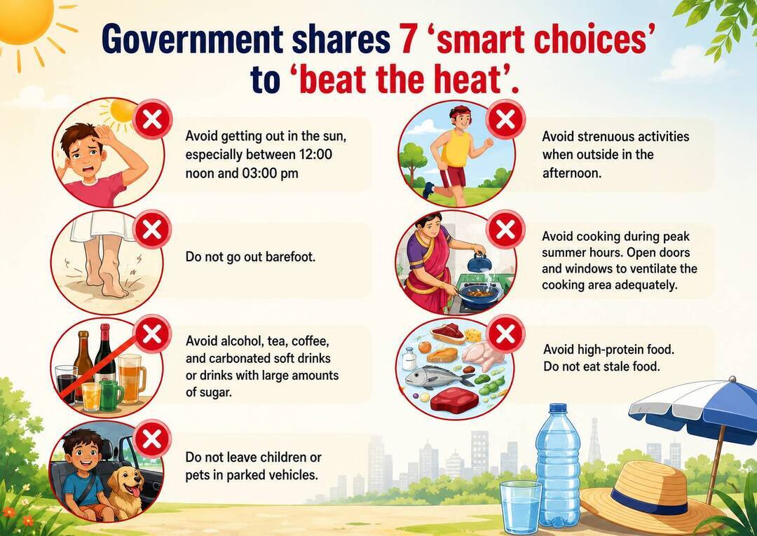 Govt shares 7 'smart choices' to 'beat the heat'