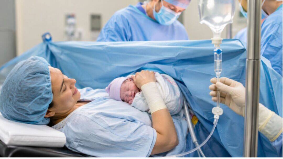 Why new mothers receive oxytocin after a c-section delivery?