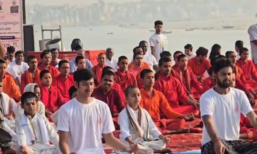 Yoga awareness drive held at Varanasi’s Ravidas Ghat