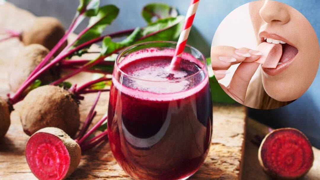 Chewing gum after beetroot juice may lower blood pressure