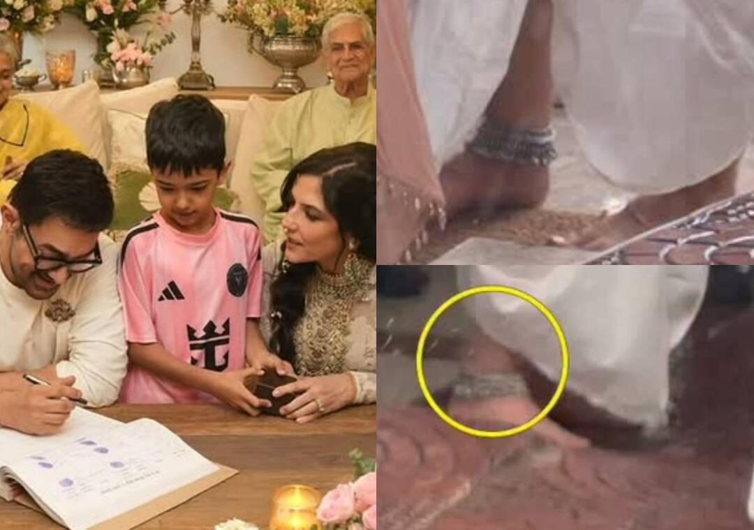 Aamir Khan wears anklets with dhoti, seen barefoot after wedding with Gauri