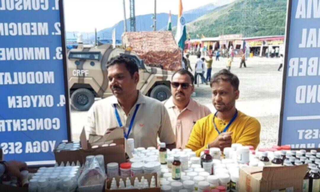 Free AYUSH medical camp set up for Amarnath pilgrims
