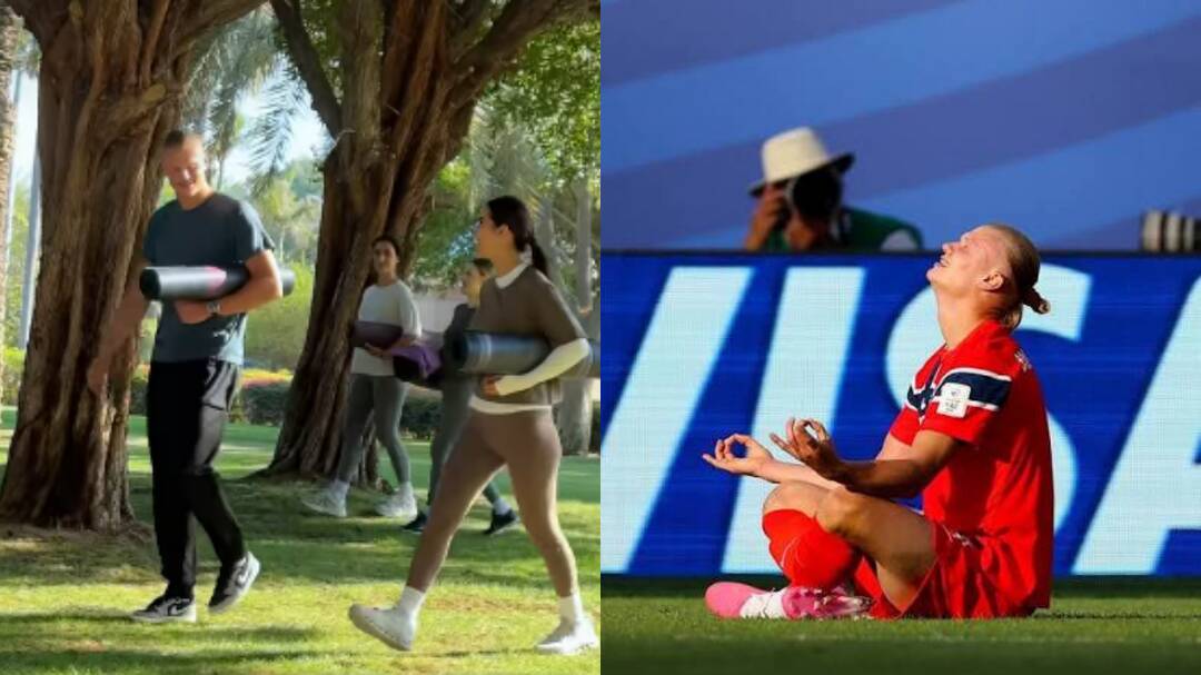 Erling Haaland's yoga session with girlfriend goes viral