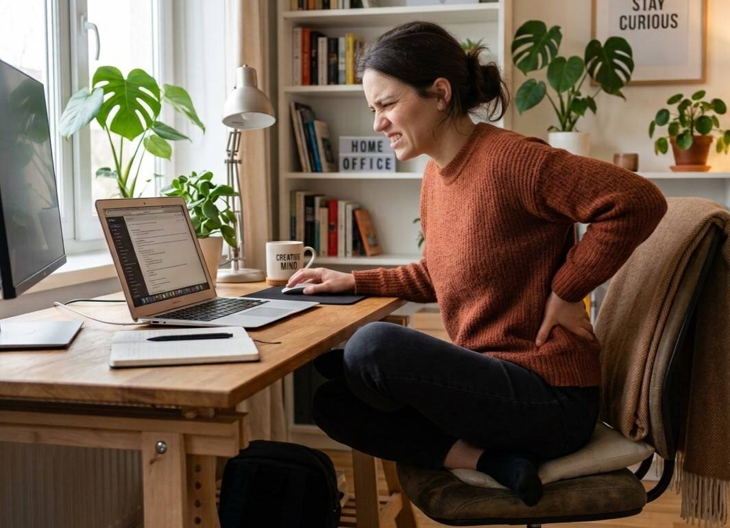 Doctor warns against sitting habit that causes back pain while working