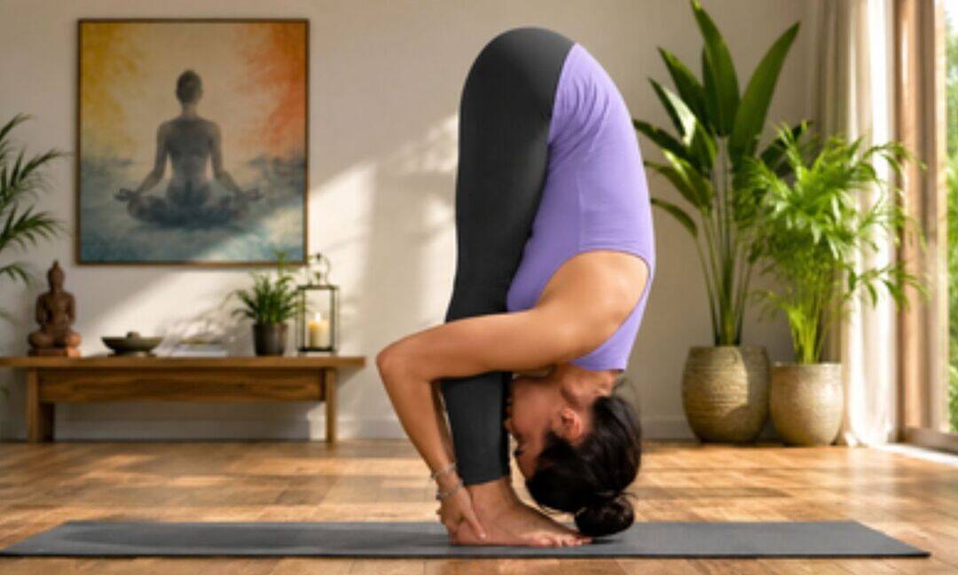 Padahastasana may help improve flexibility, reduce stiffness