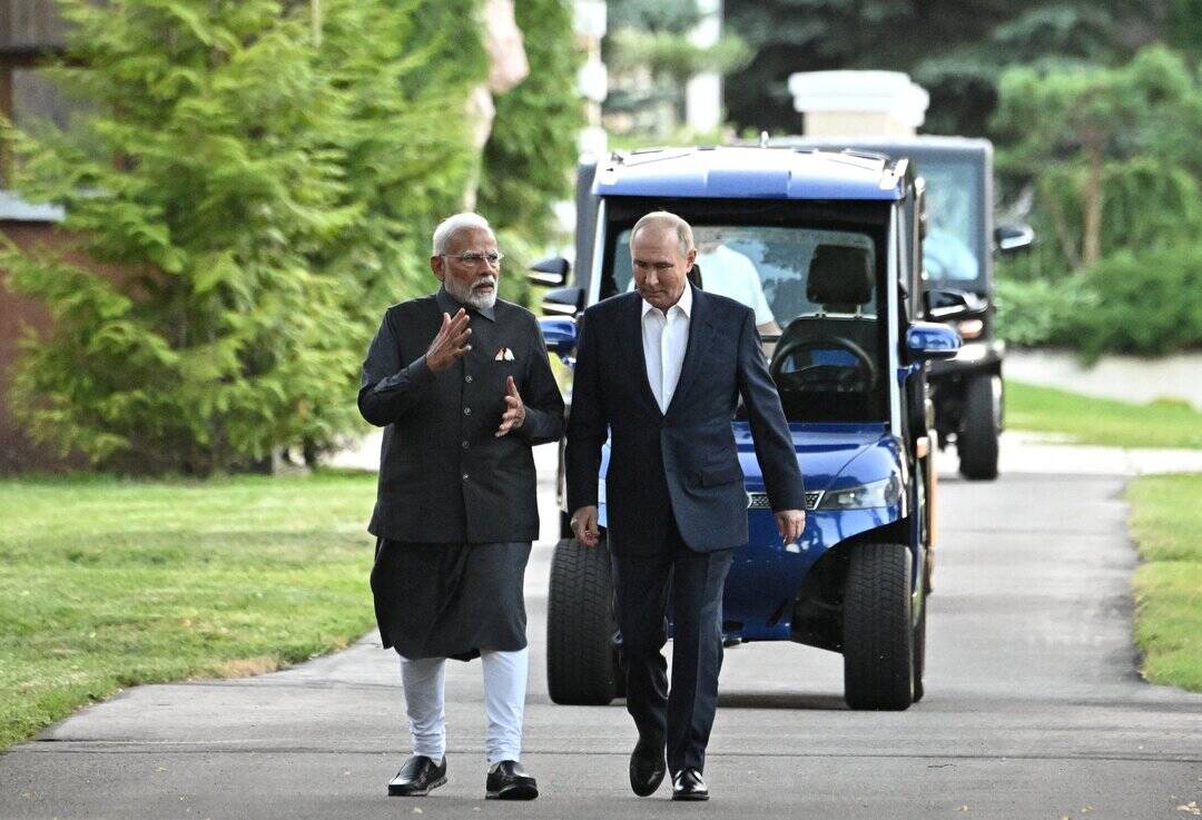 What is the possible route shared by Russia for proposed rail link with India?