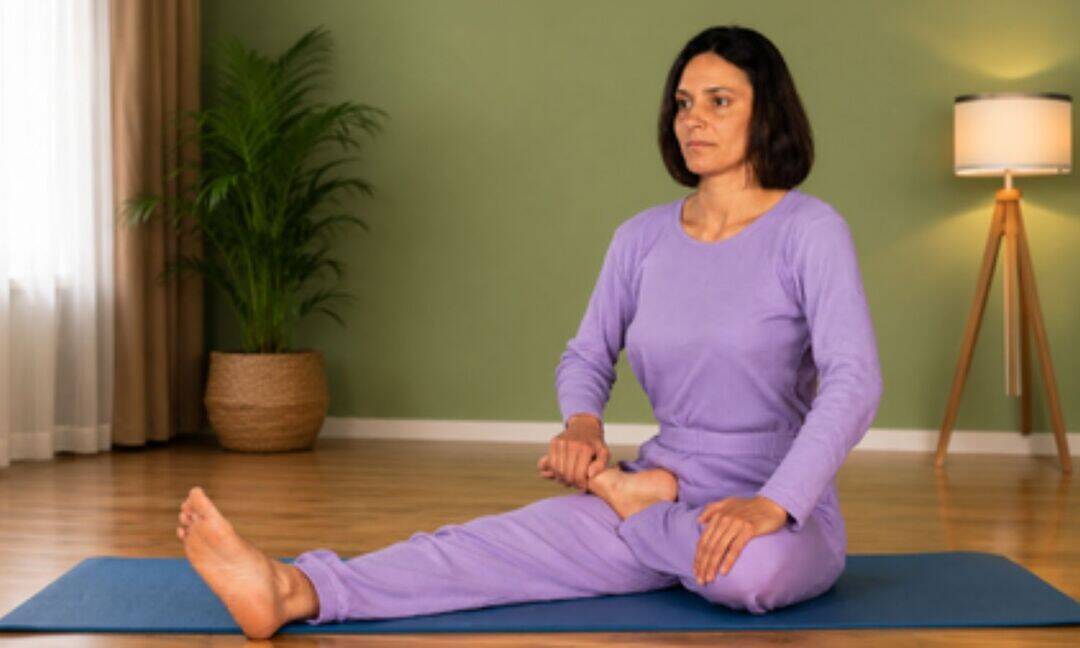 Half Butterfly Pose may improve flexibility and posture
