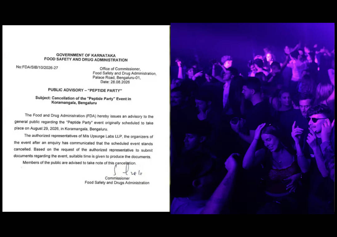 'Peptide Party' invite in Bengaluru sparks concerns; party cancelled after food body intervenes