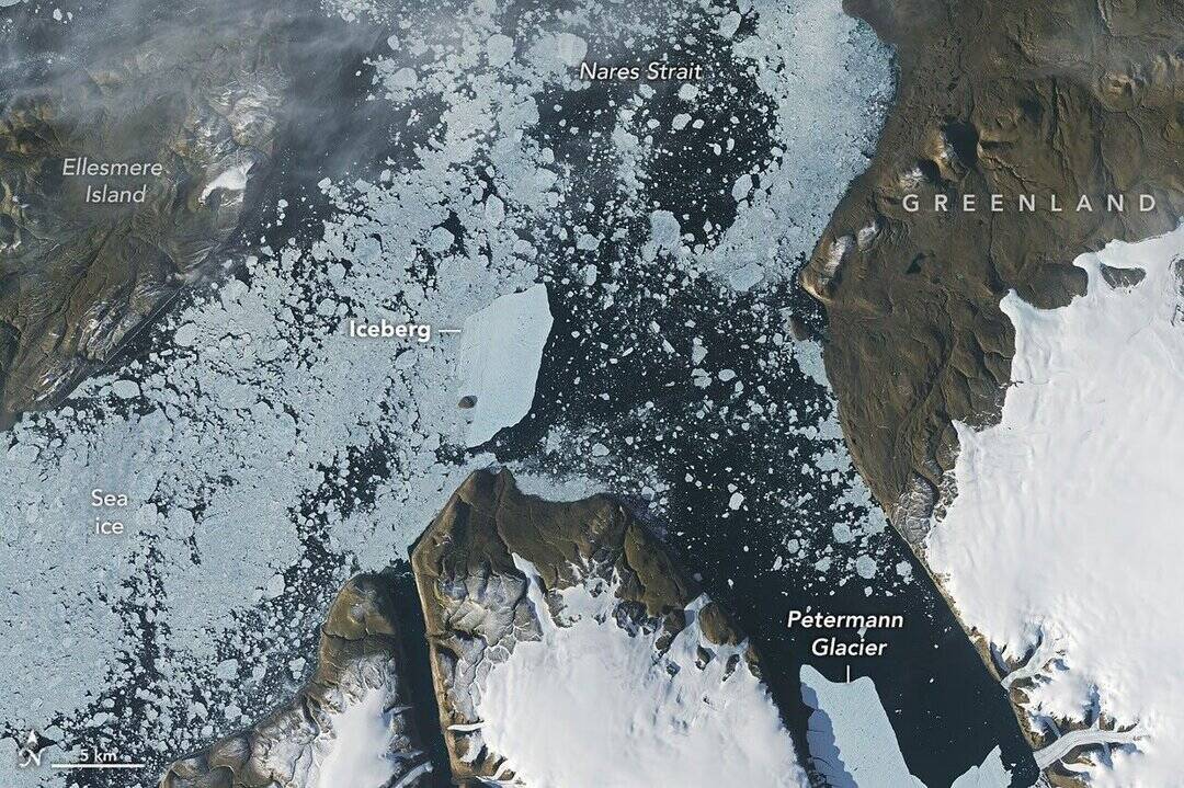 Massive Greenland iceberg hits Joe Island, survives without breaking apart