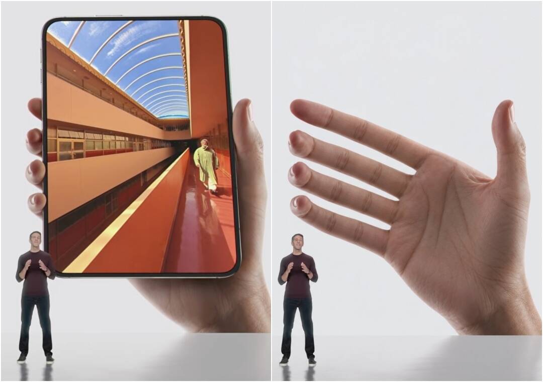 Apple accused of photoshopping 'freakishly long' fingers to fit iPhone Duo in one hand