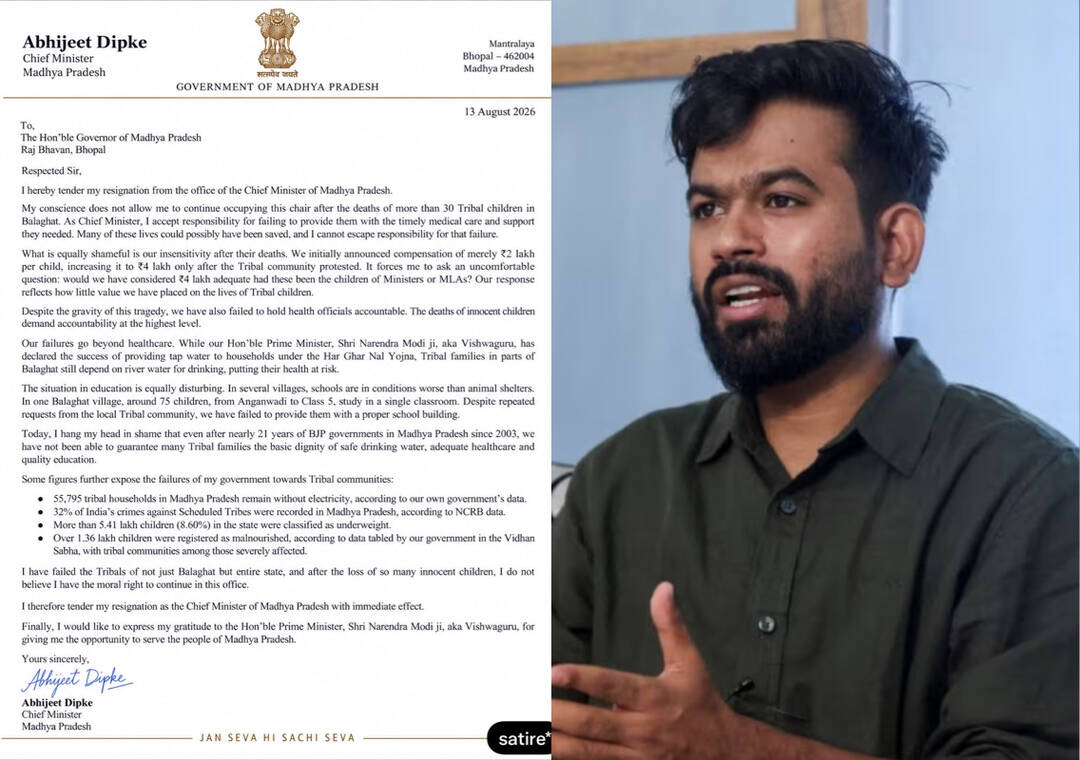 BJP Demands FIR After Satirical Resignation Letterhead Post