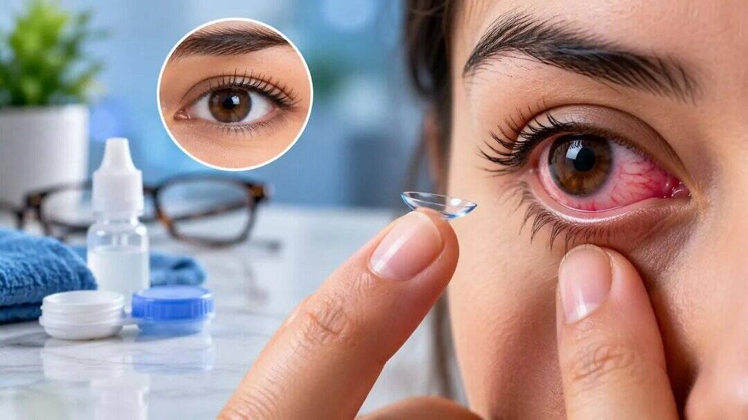 Experts warn red eyes after contact lenses may signal eye problems
