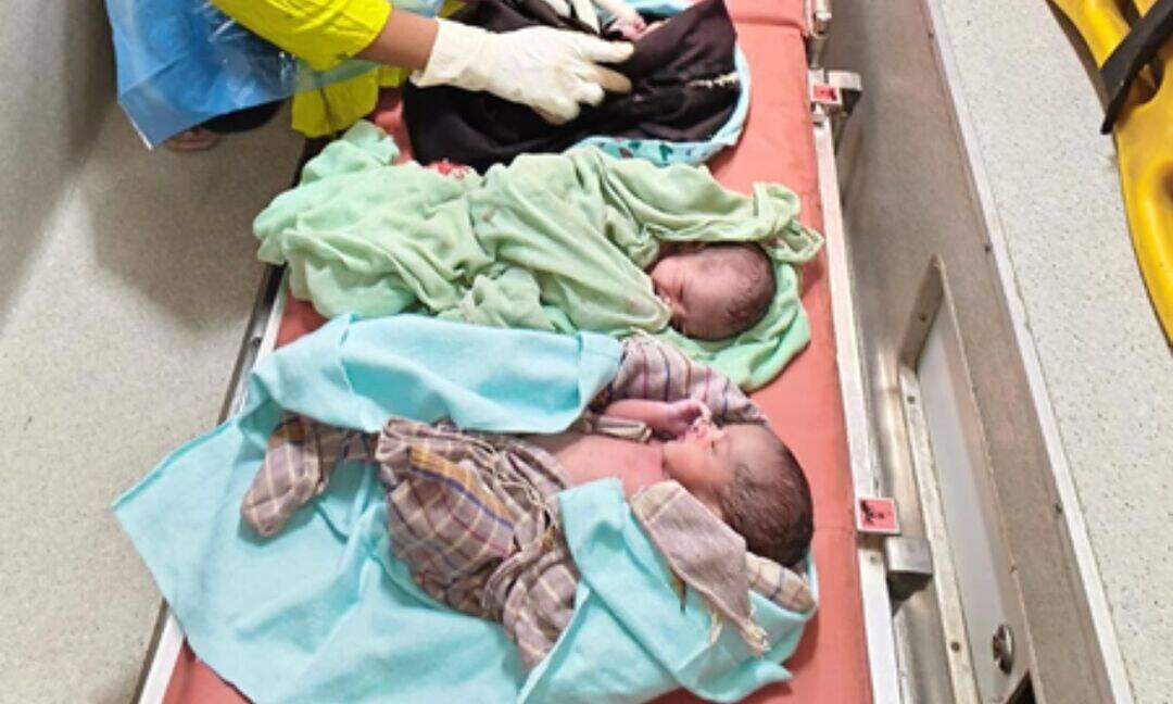 Rajkot’s 108 team helps deliver triplet boys 